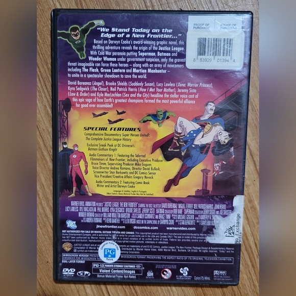 Justice League: The New Frontier DVD 2008 Like New - Picture 2 of 2